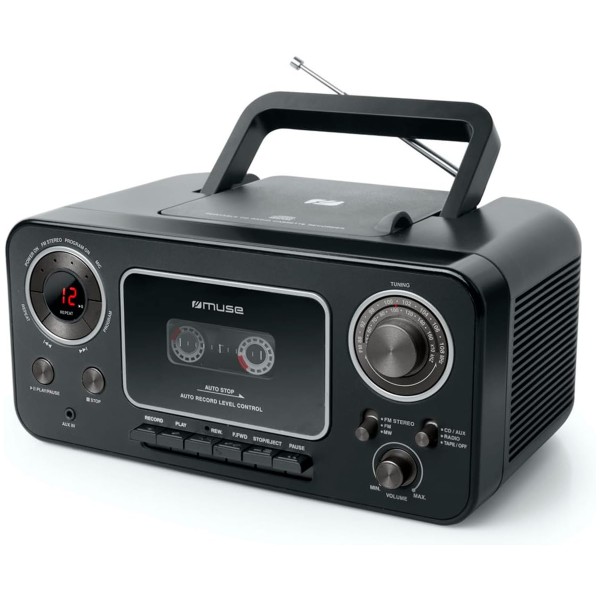 Muse m-182 rdc black / radio cd y k7 portátil